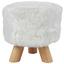 Hocker Lisa - Naturfarben/Weiß, MODERN, Holz/Fell (32/33/32cm) Hocker Lisa - Naturfarben/Weiß, MODERN, Holz/Fell (32/33/32cm)