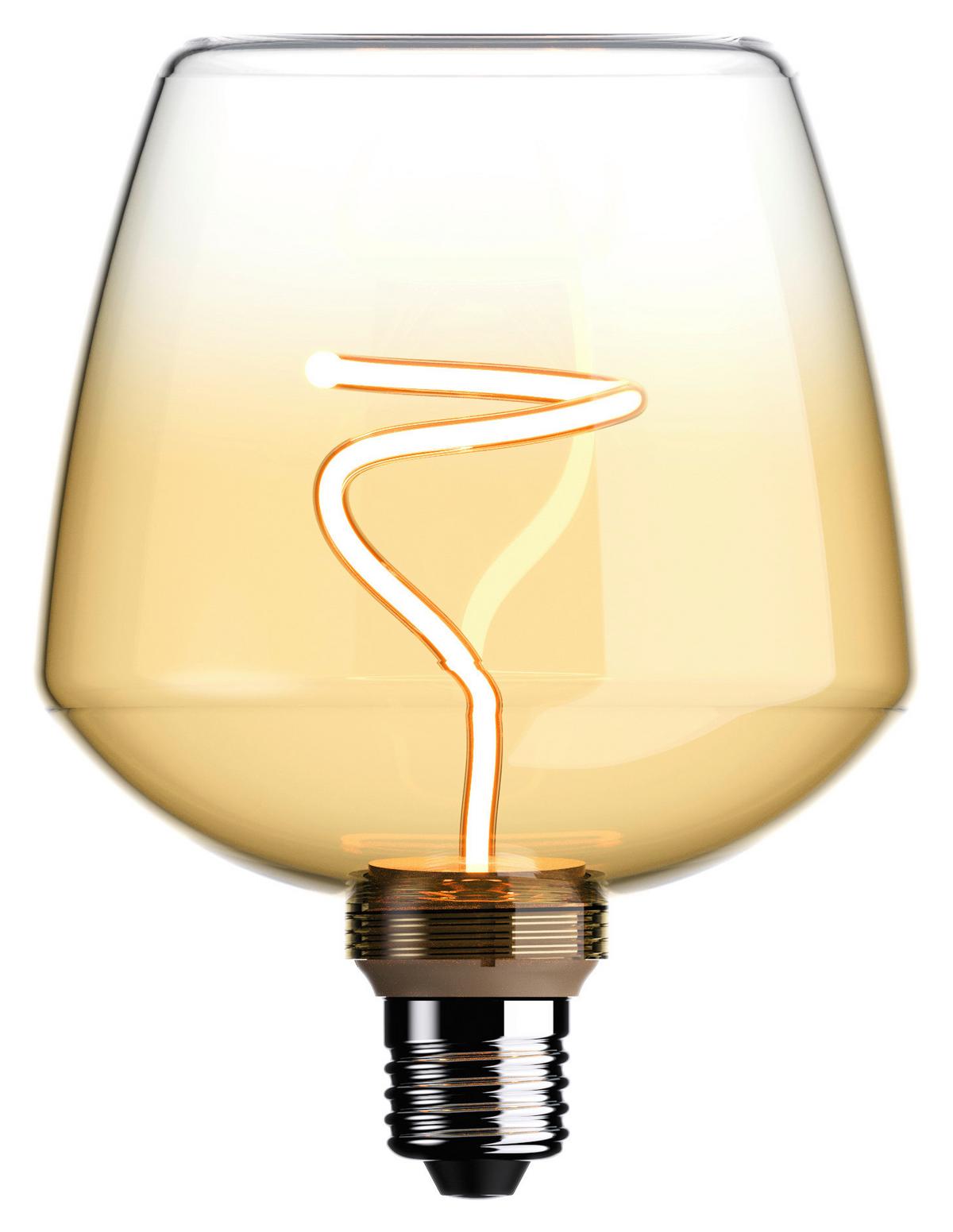 LED-Leuchtmittel 11539a - Klar/Bernsteinfarben, MODERN, Glas/Metall (12,3/16,3cm)