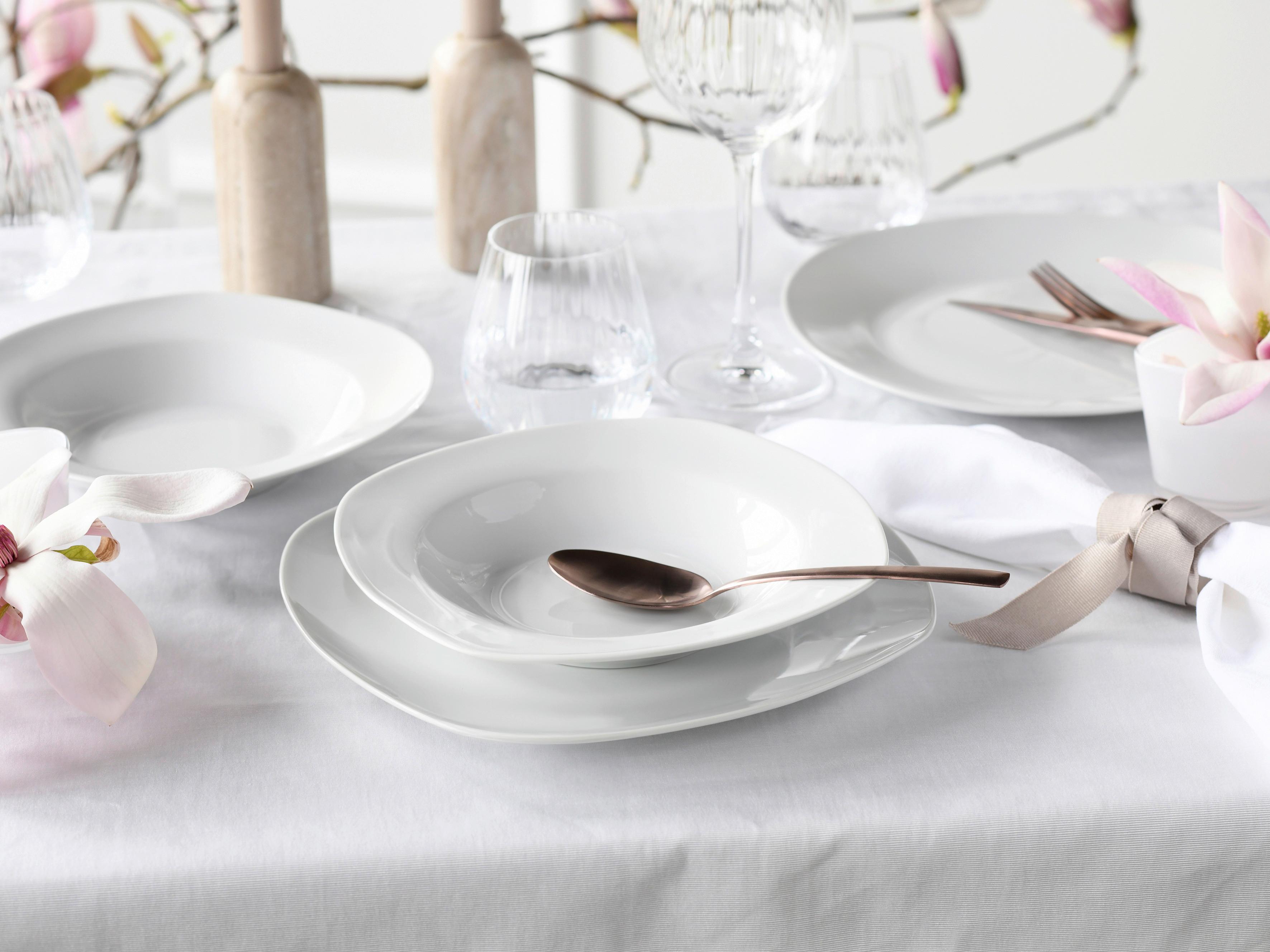 Tafelservice Amelie 18--Teilig., Weiß - Weiß, Basics, Keramik - Creatable