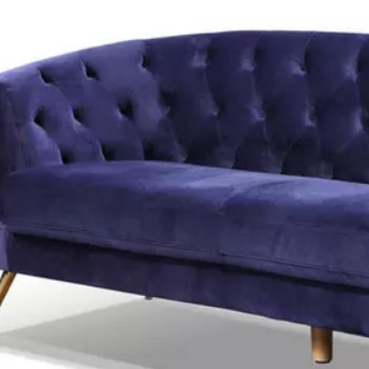 Háromüléses Kanapé Lita - kék, Modern, textil/fém (183/78/83cm) - Ti'me