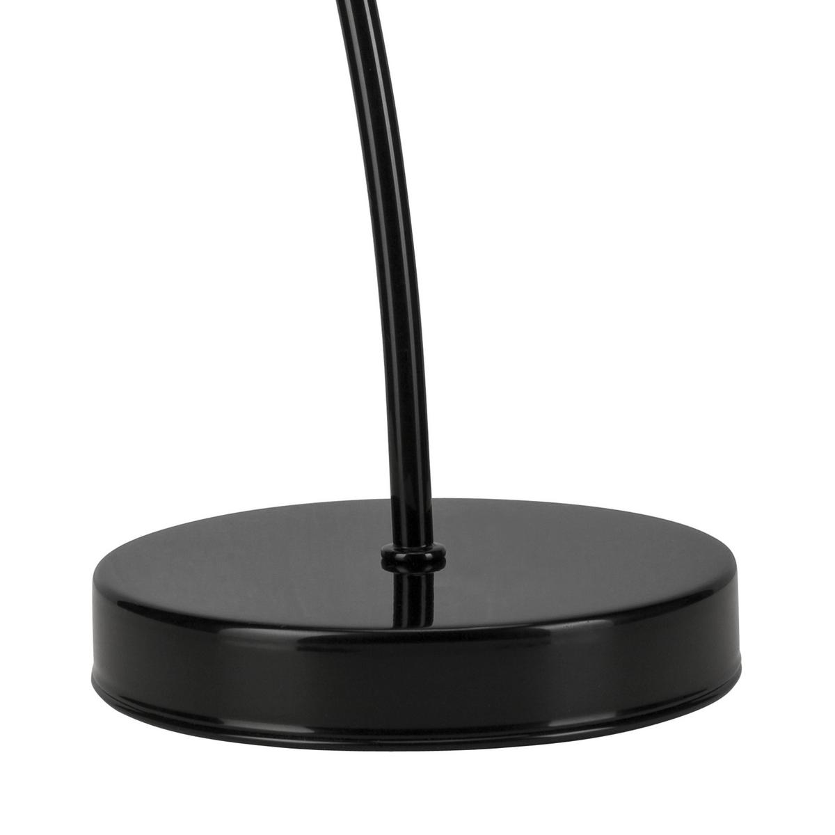 Schreibtischleuchte Camilla Schwarz Hochglanz B: 32 cm - Schwarz Hochglanz/Weiß Hochglanz, KONVENTIONELL, Metall (32/32/19cm)