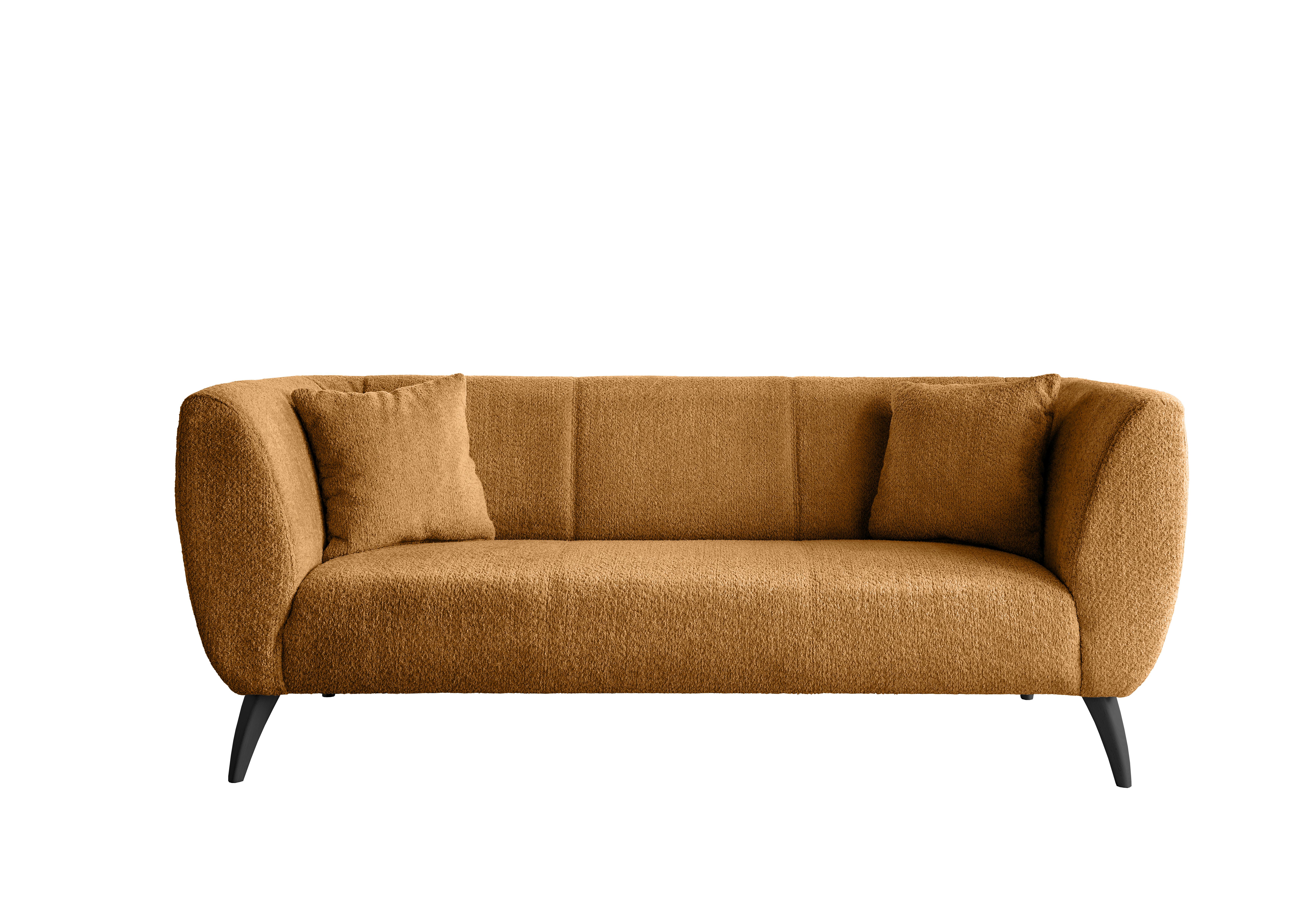 3-Sitzer-Sofa Colori Goldfarben, Rücken Echt - Goldfarben/Schwarz, MODERN, Textil (208/83/88cm) - MID.YOU