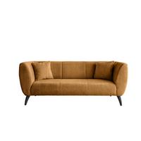3-sitzer-sofa Colori Goldfarben, Rücken Echt - Goldfarben/Schwarz, MODERN, Textil (208/83/88cm) - MID.YOU