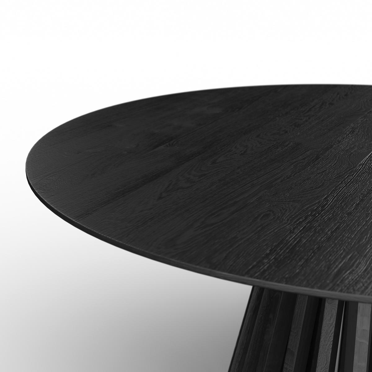 Jedálenský stôl ENINO 120 - čierna, Modern, drevo (120/120/75cm) - Bessagi Home