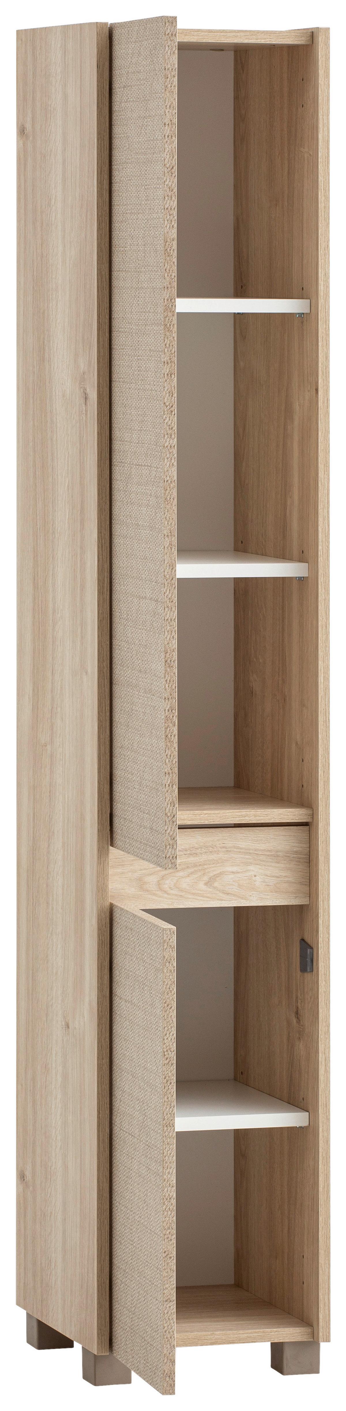 Hochschrank Sander Eichefarben B: 30,2cm - Eichefarben/Beige, MODERN, Holzwerkstoff (30,2/164,5/33cm) - MID.YOU