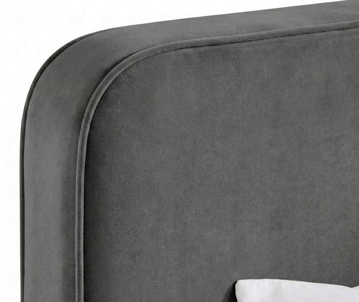 Polsterbett Camila Manila Anthrazit 180x200cm - Anthrazit/Schwarz, MODERN, Holz/Textil (180/200cm) - MID.YOU