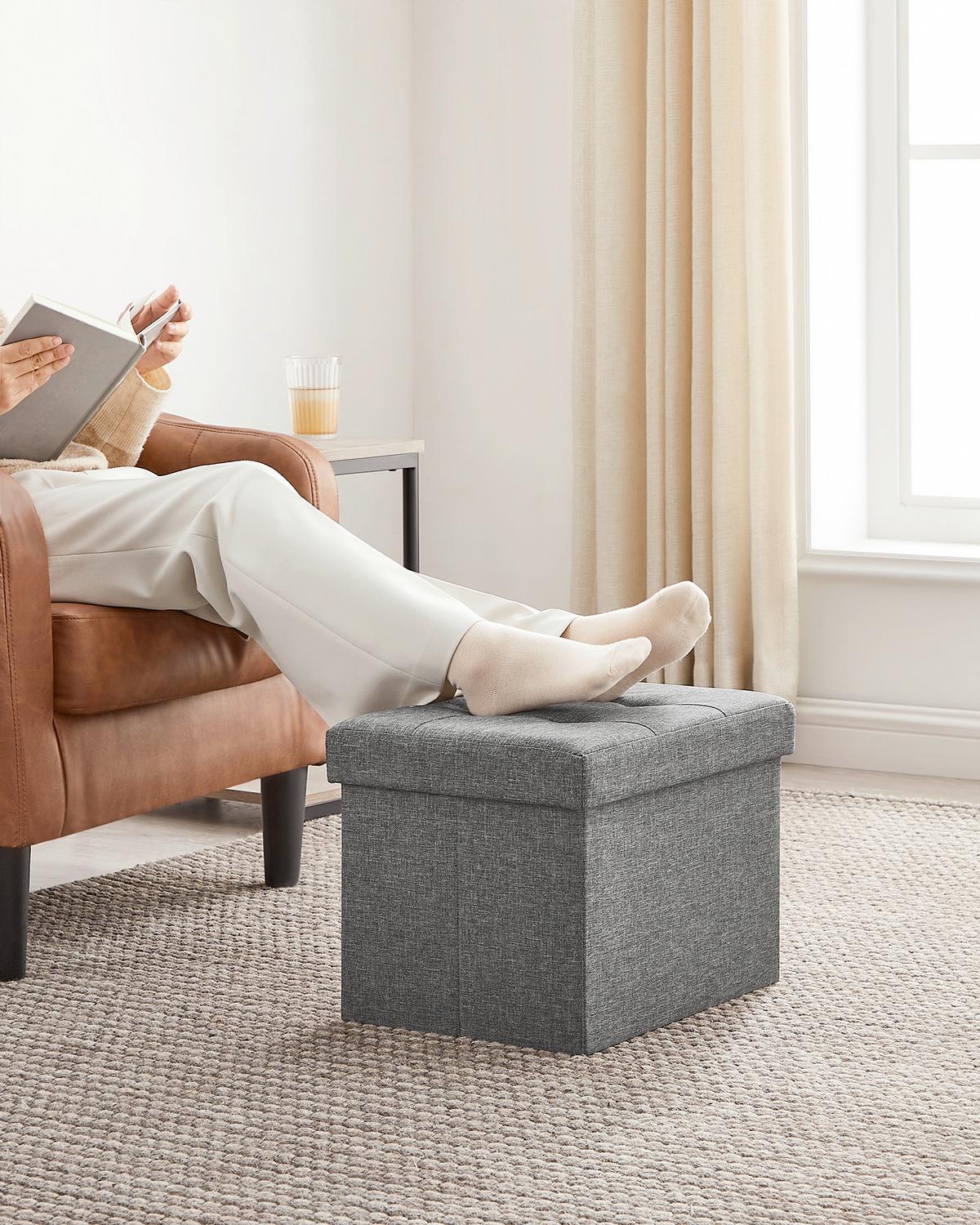 SITZBOX Grau B: 41cm - Grau, Basics, Holzwerkstoff/Textil (41/31/31cm)