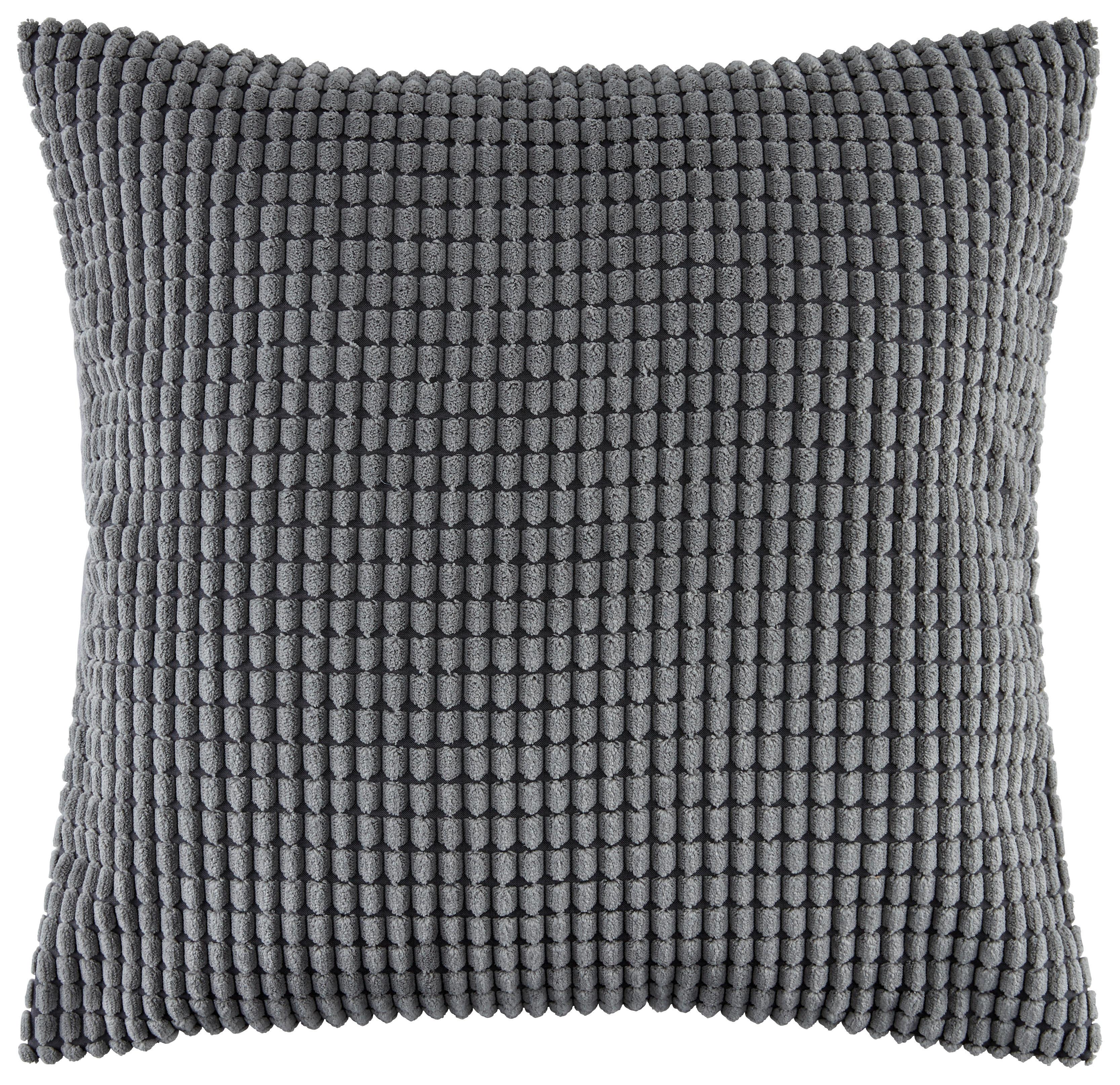 Díszpárna Halina Kb. 45/45cm - antracit, Modern, textil (45/45cm) - Luca Bessoni