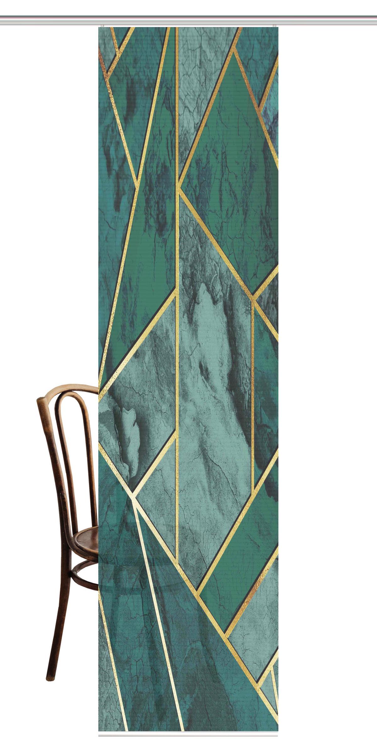 Flächenvorhang Signum - Grün, Natur, Textil (60/245cm)