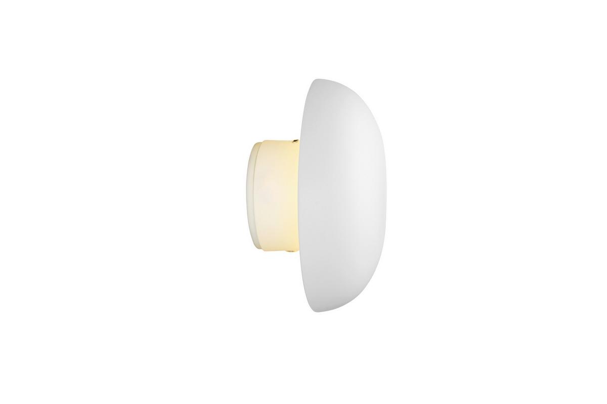 LED-WANDLEUCHTE SASSI - Weiß, KONVENTIONELL, Kunststoff/Metall (15,5cm) - Luca Bessoni