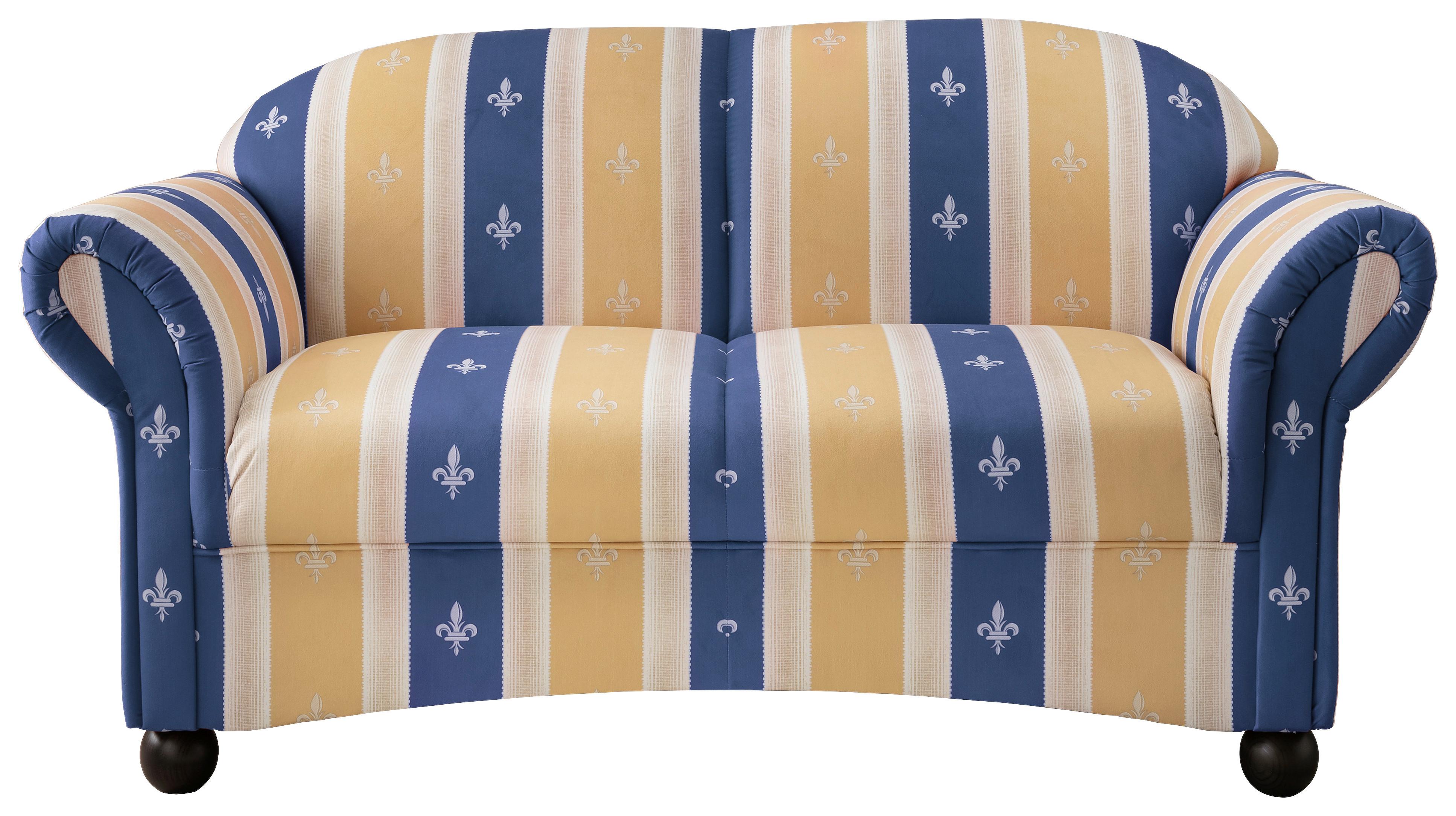 2-Sitzer-Sofa Torello Blau B: 151 cm - Wengefarben/Blau, KONVENTIONELL, Textil (151/84/80cm) - Livetastic
