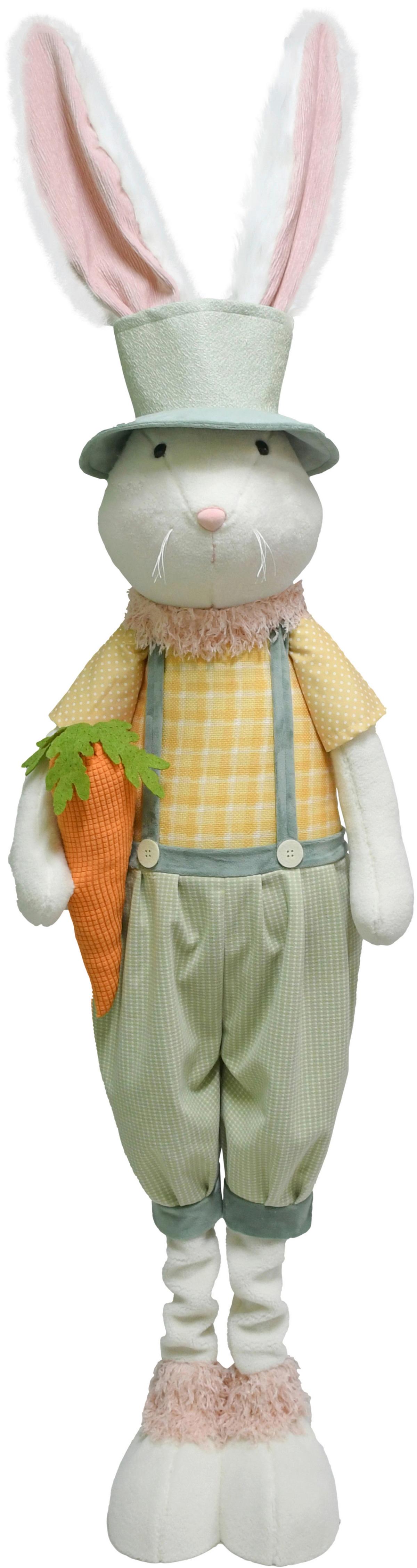 Veľkonočný zajac RABBIT - pink/svetložltá, kov/textil (52/140-190/32cm) - Mömax