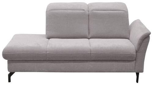 Leňoška ROMERO, pravá, světle šedá - černá/světle šedá, Moderní, kov/textil (188/103cm)