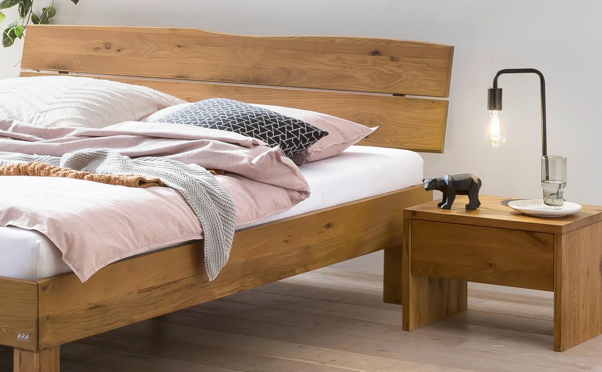 Nachtkästchen Salva, Wildeiche B: 48 Cm - Wildeiche, Natur, Holz (48/35/40cm) - Hasena