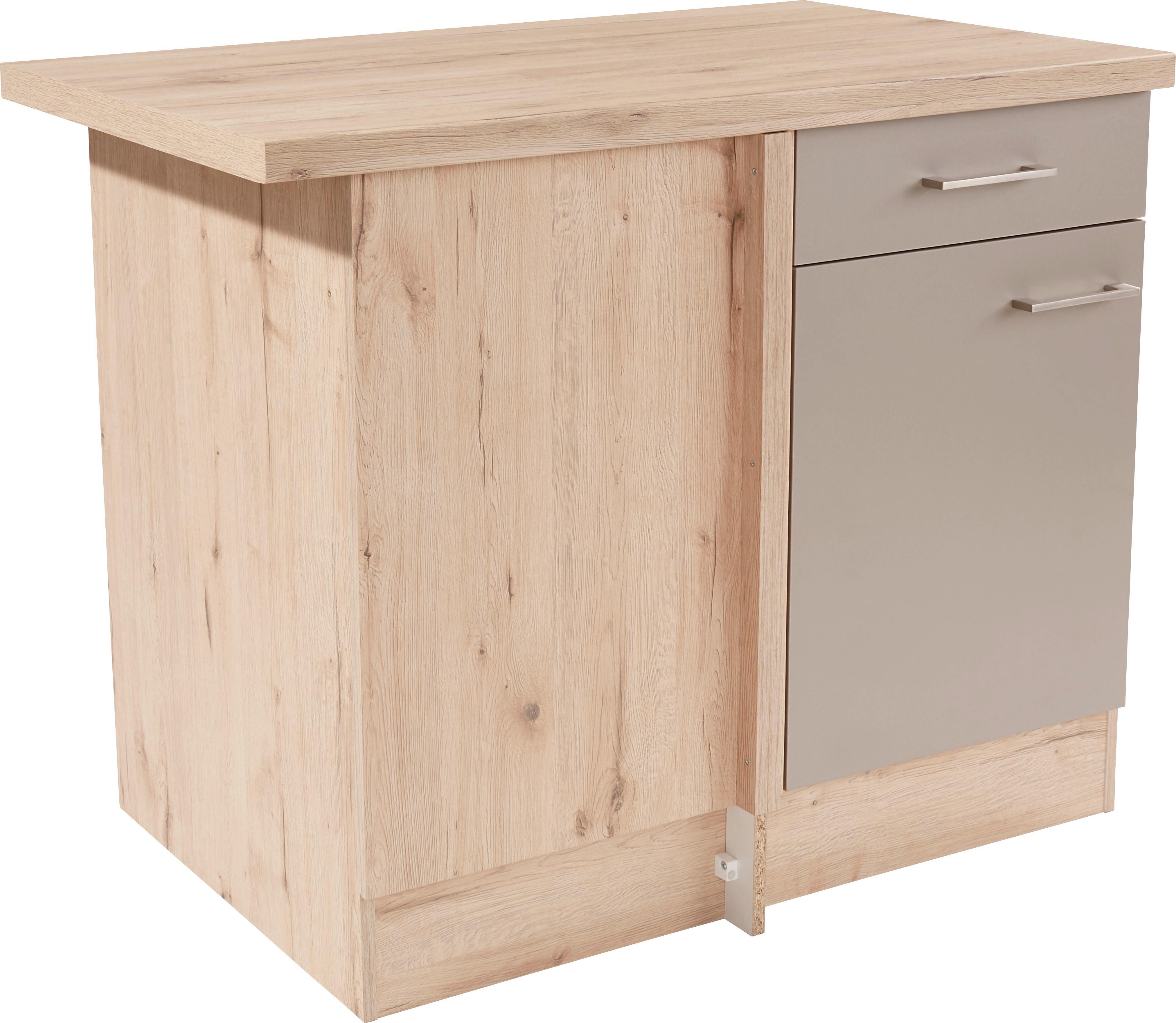 Eckunterschrank Riva    Uebe110 - Champagner/Eichefarben, MODERN, Holzwerkstoff (110/86/57cm)