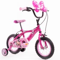 Kinderfahrrad mit Stützrädern Huffy Minnie 12 Zoll - Pink, Basics, Metall (54/84,5/73,5cm)