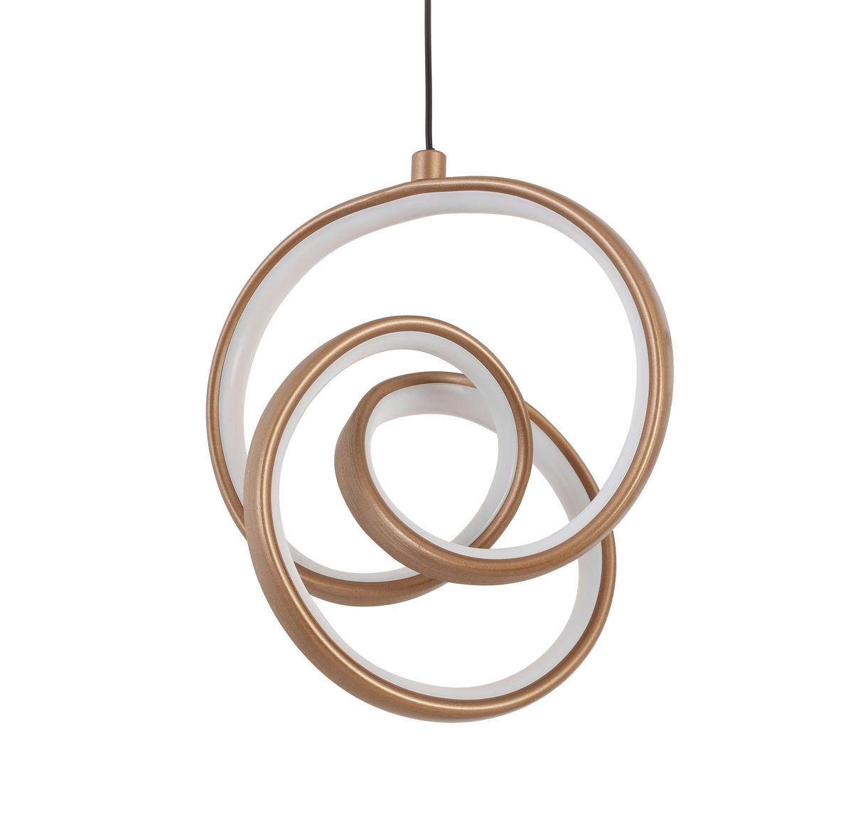 Závesné LED svietidlo JOSEM1 - čierna/cappuccino, Modern, kov/plast (75/18/120cm) - Premium Living