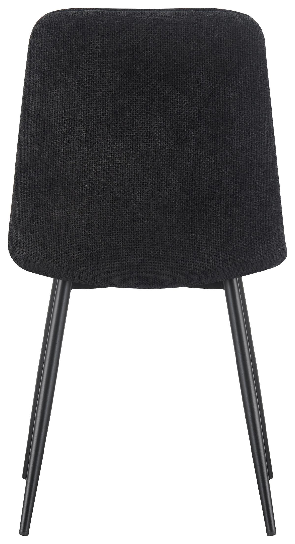 Vierfußstuhl Nevio Leinenoptik Schwarz, B: 45 Cm - Schwarz, KONVENTIONELL, Holz/Textil (45/89/58cm) - MID.YOU