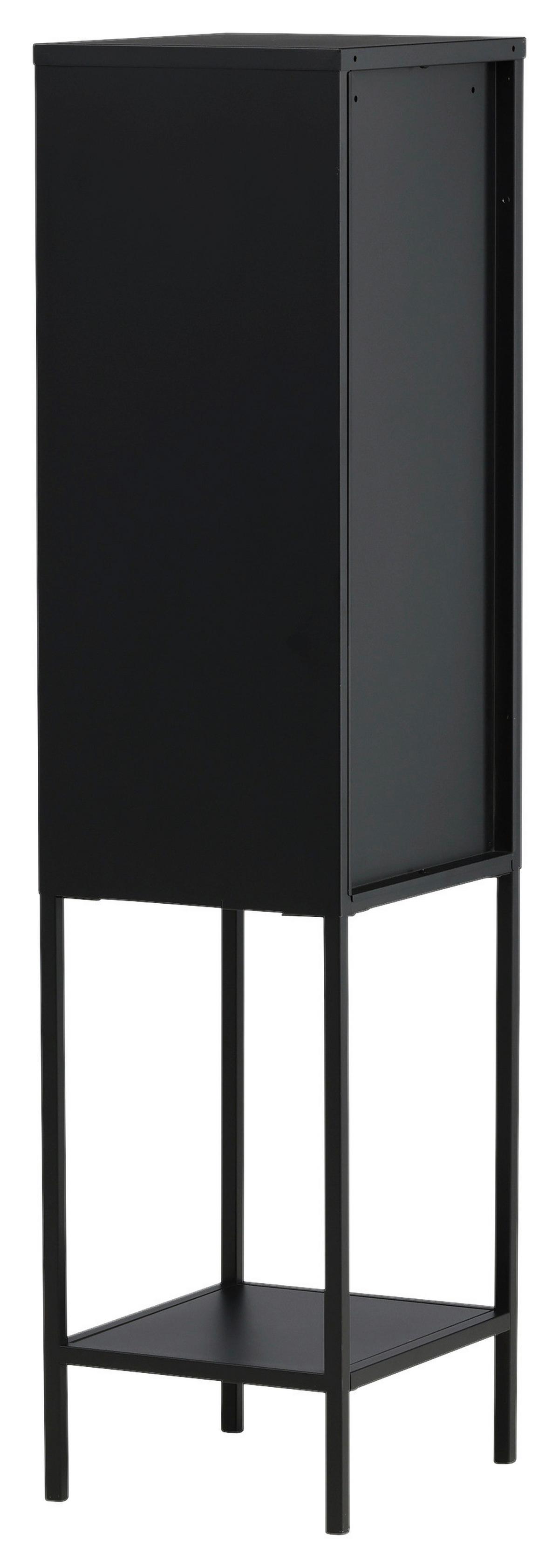 Vitrine Misha - Schwarz, Design, Metall (40.5/150/35cm) - Livetastic