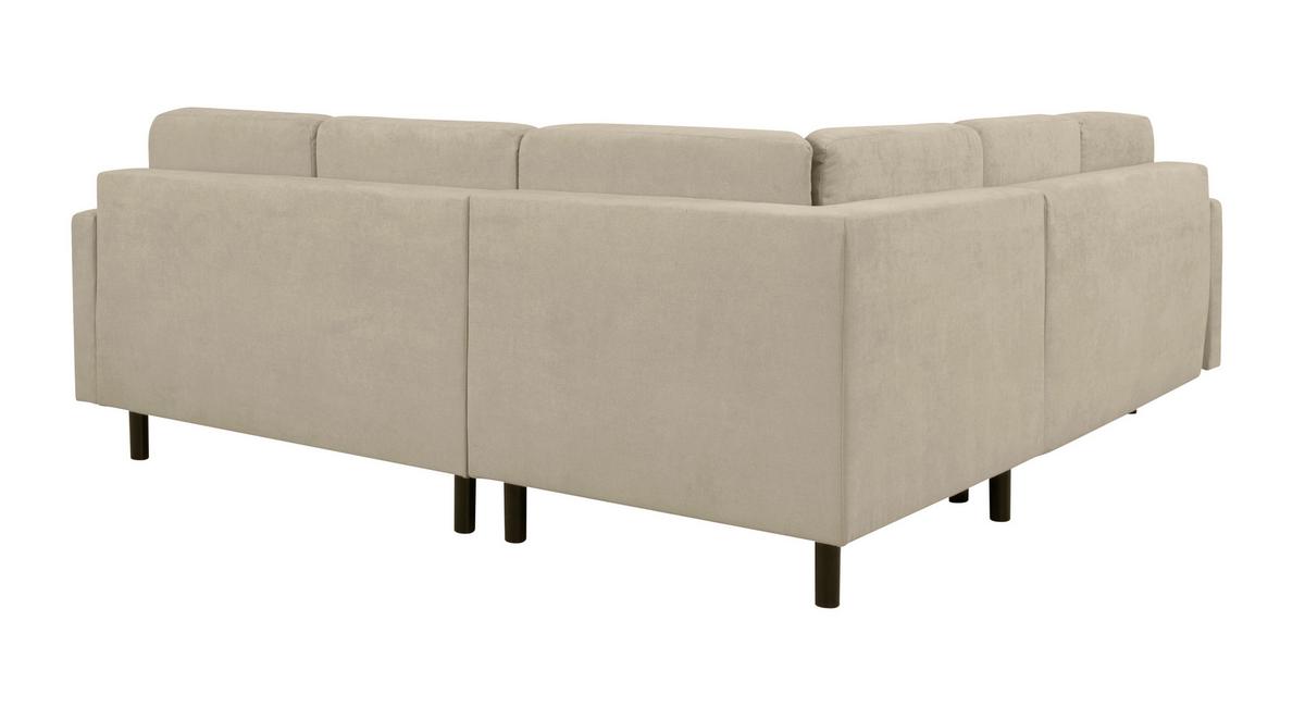 Ecksofa Noret, Taupe S: 242x242 Cm - Taupe/Buchefarben, Design, Textil (242/242cm) - MID.YOU