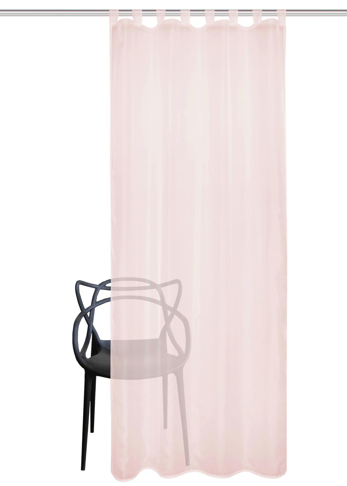 Schlaufenvorhang Nessi - Rosa, Basics, Textil (135/245cm)