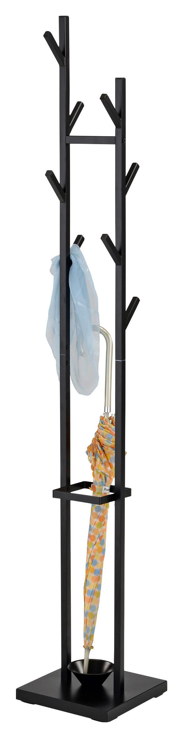Ruhaállvány Paris - fekete, Modern, műanyag/fém (28,5/173,5/28,5cm)