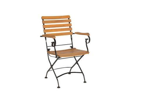 Gartenklappsessel-Set Acamp Lindau Klappsessel-Set - Anthrazit/Akaziefarben, Basics, Holz/Metall (55/89/58cm) - Gardenson