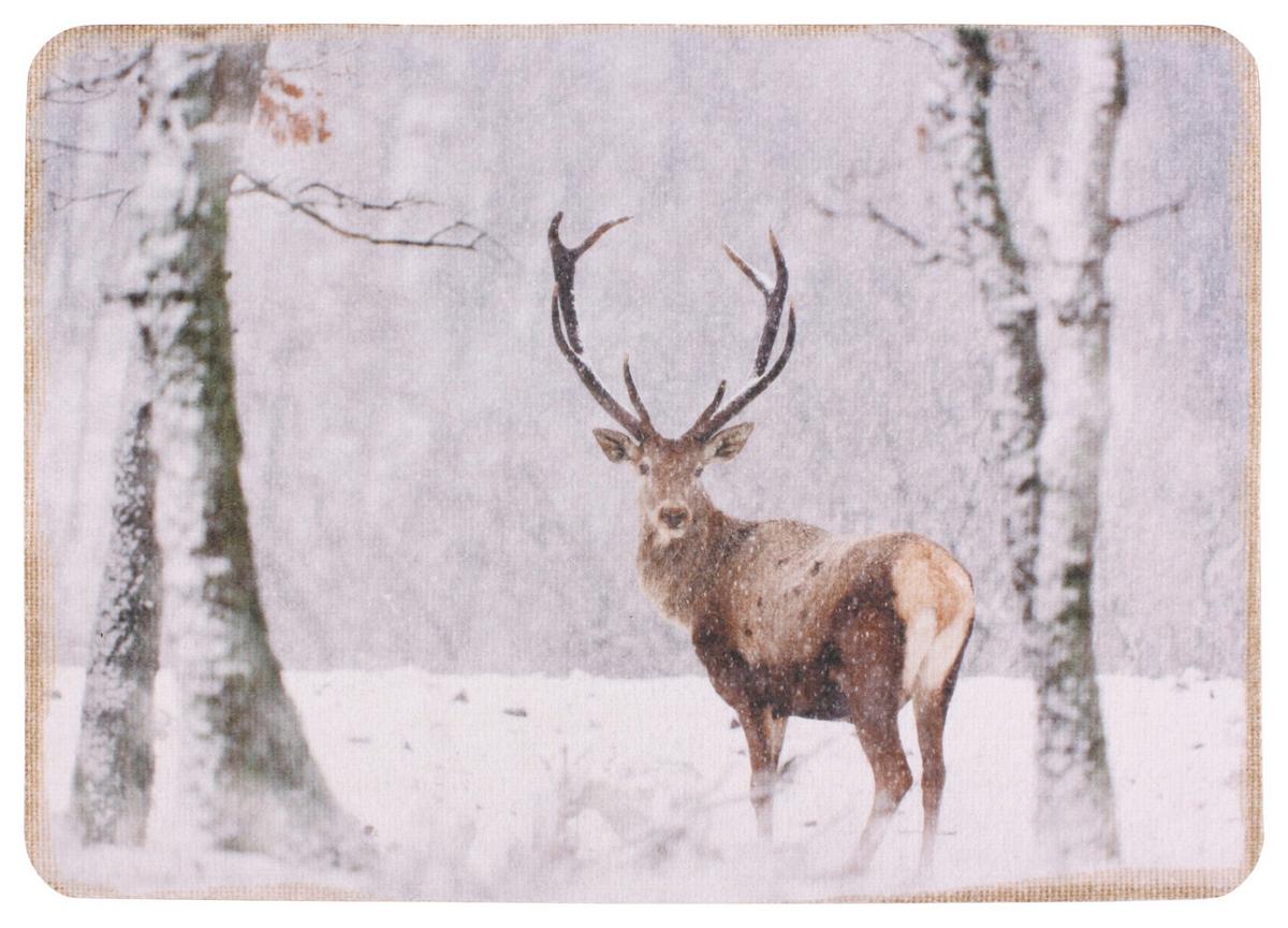 Platzdeckchen Marie - Beige/Rot, KONVENTIONELL, Textil (43/30cm) - Luca Bessoni