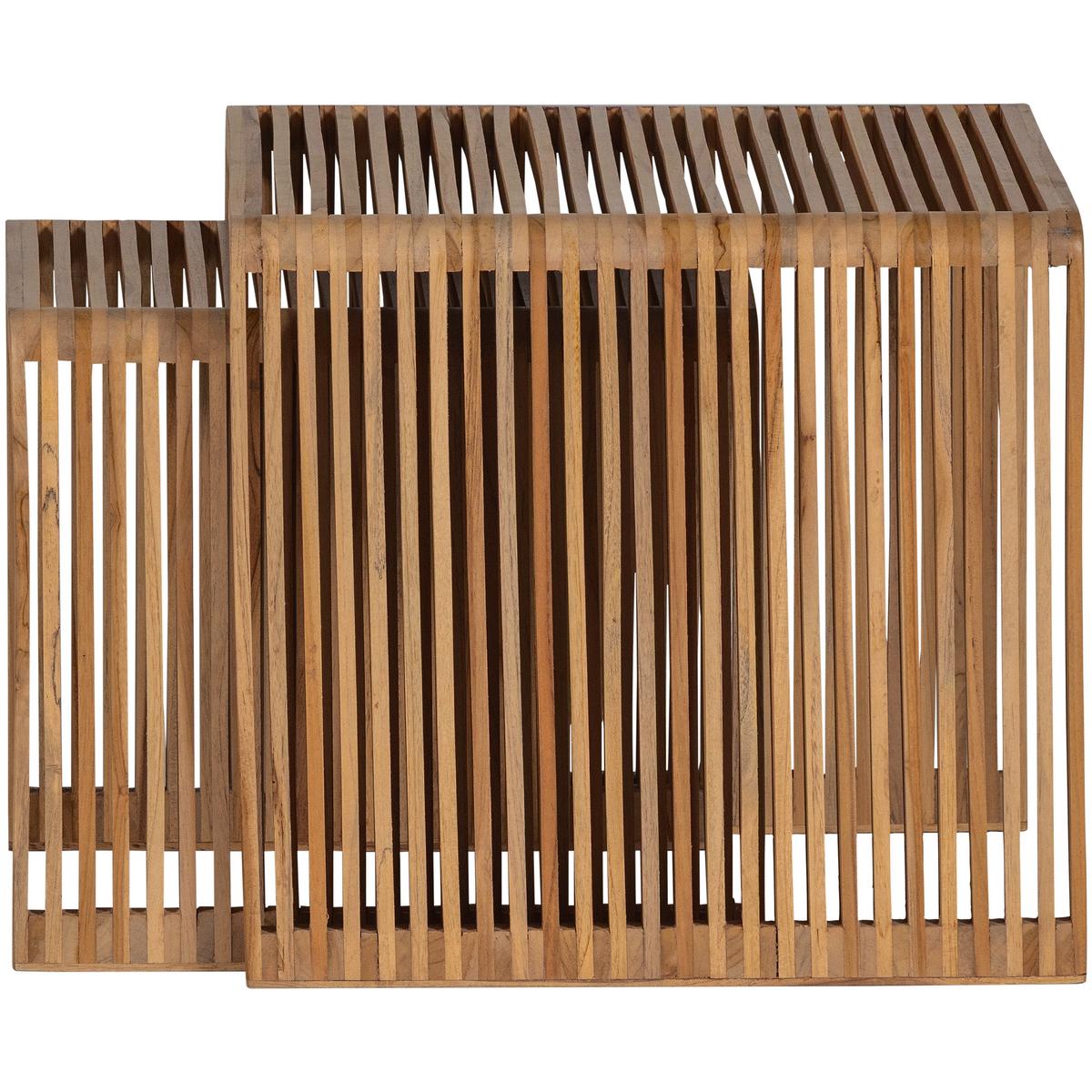 Beistelltischset Jasmijn Naturfarben B: 50-40 Cm - Naturfarben, Design, Holz (50-40/41-36/45-40cm)