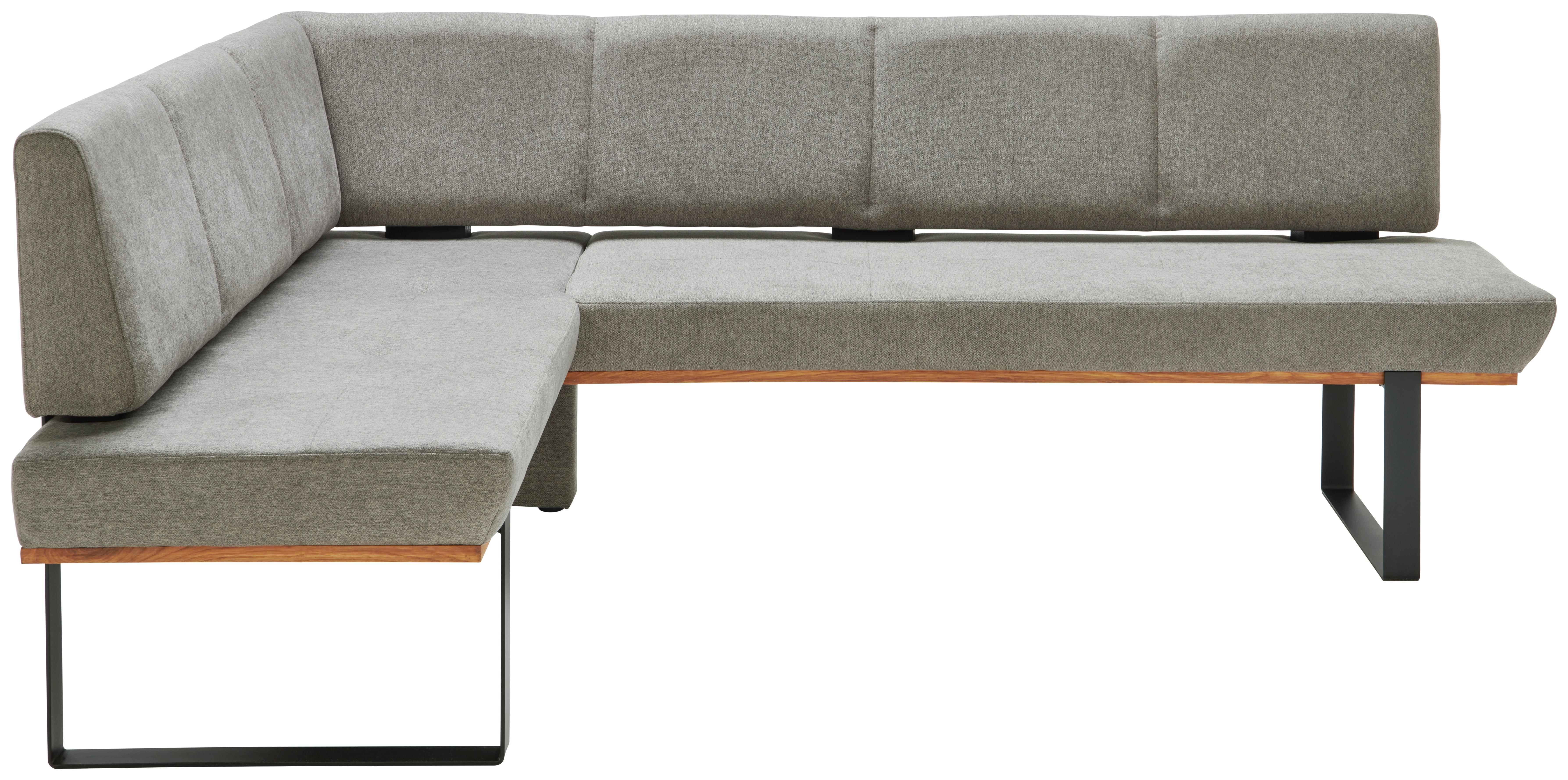 Eckbank Dunkelgrau/schwarz Tristan 175x225 Cm - Schwarz/Grau, MODERN, Holz/Textil (175/225cm) - James Wood