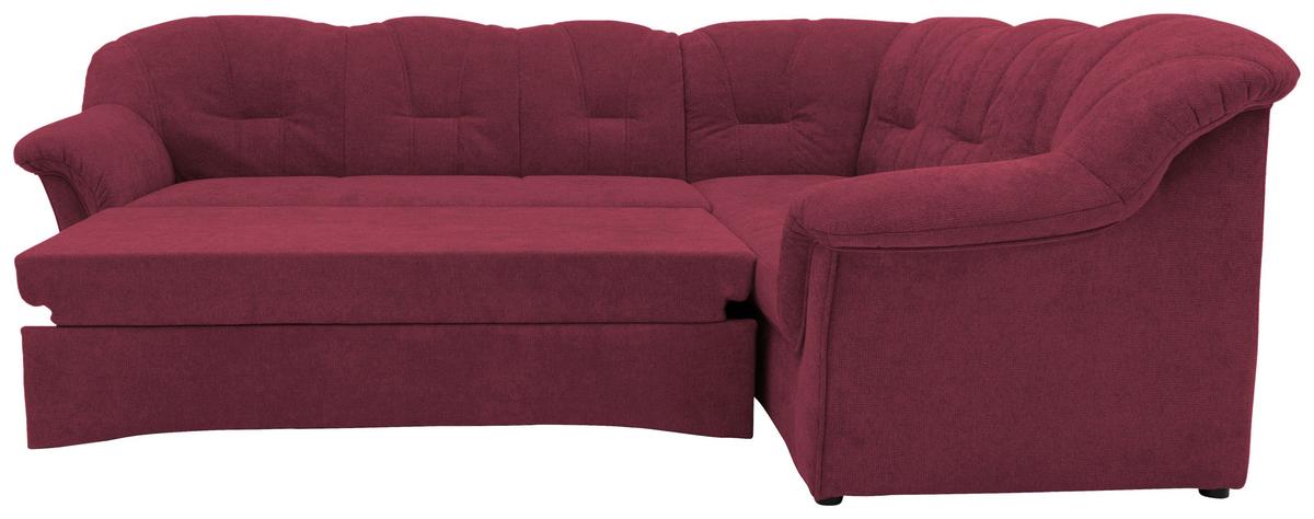 Ecksofa Mit Schlaffunktion Papenburg Beerenfarben - Beere/Schwarz, KONVENTIONELL, Textil (243/192cm) - MID.YOU