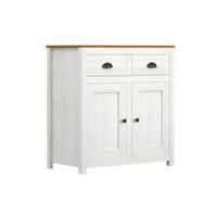 Kommode Weiß B: 86cm - Weiß, Natur, Holz (86/90/45cm) - Livetastic