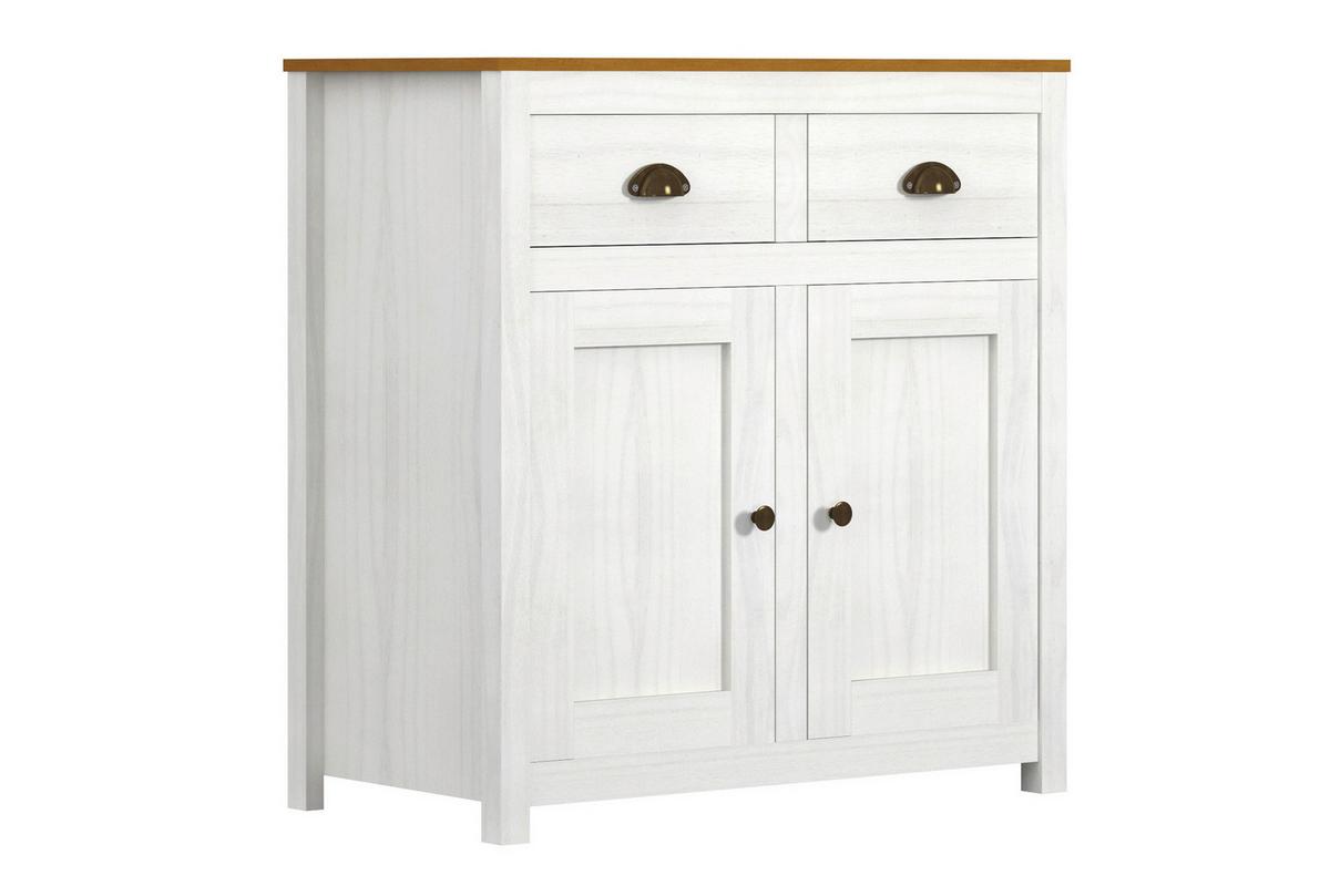 Kommode Weiß B: 86cm - Weiß, Natur, Holz (86/90/45cm) - Livetastic