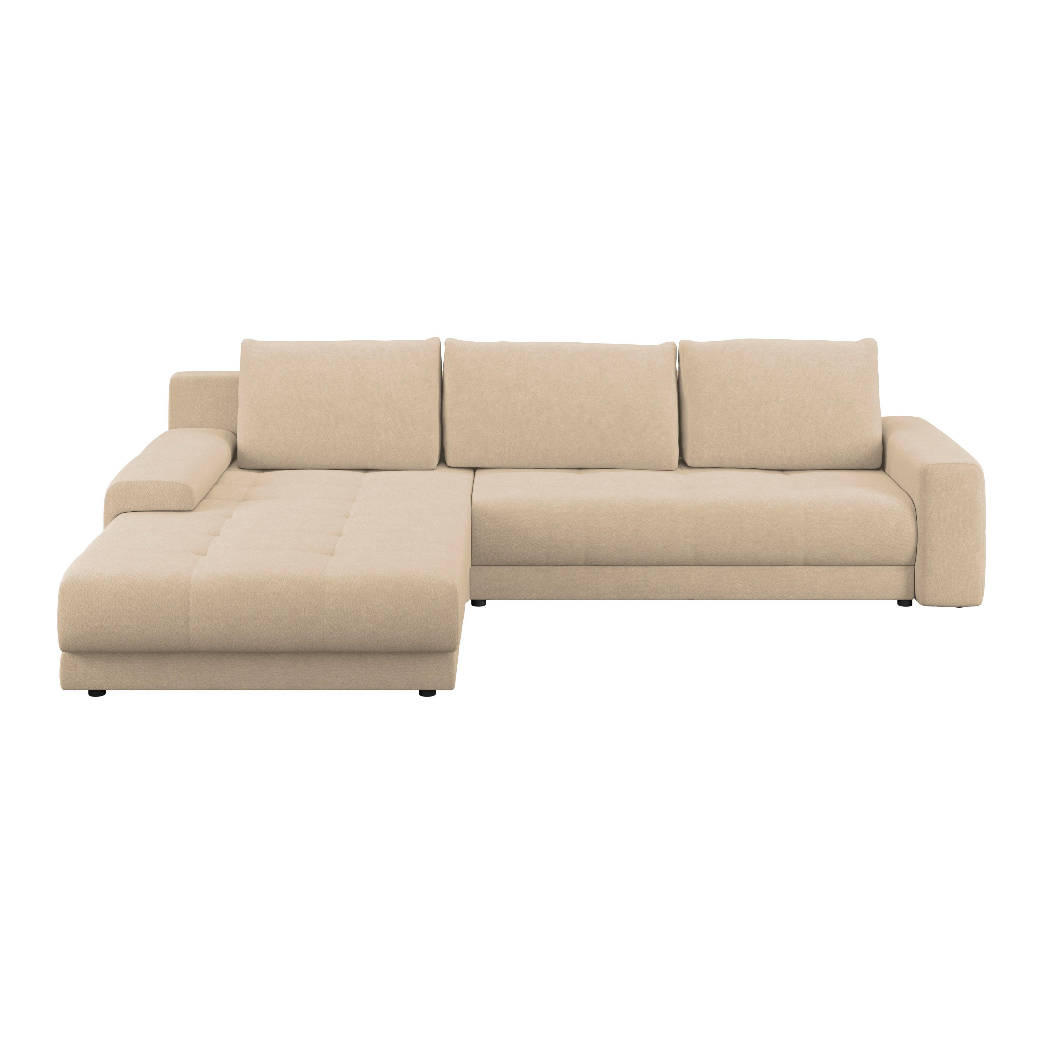 Ecksofa Adria elfenbein, S: 213x308 cm - Elfenbein, Trend, Textil (213/308cm) - Luca Bessoni