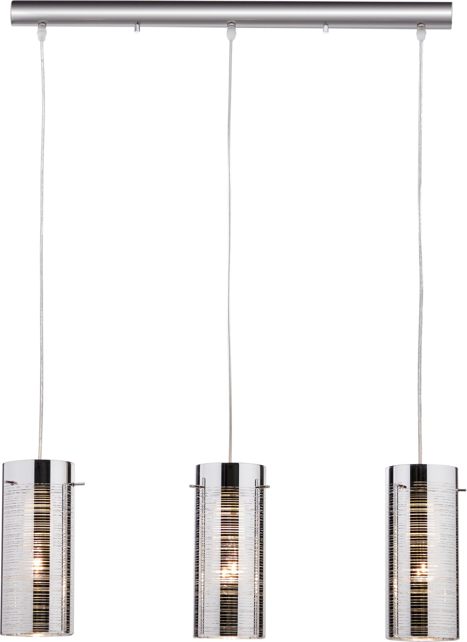 Függőlámpa Darcy - krómszínű, Romantik / Landhaus, üveg/fém (64,5/120cm) - James Wood