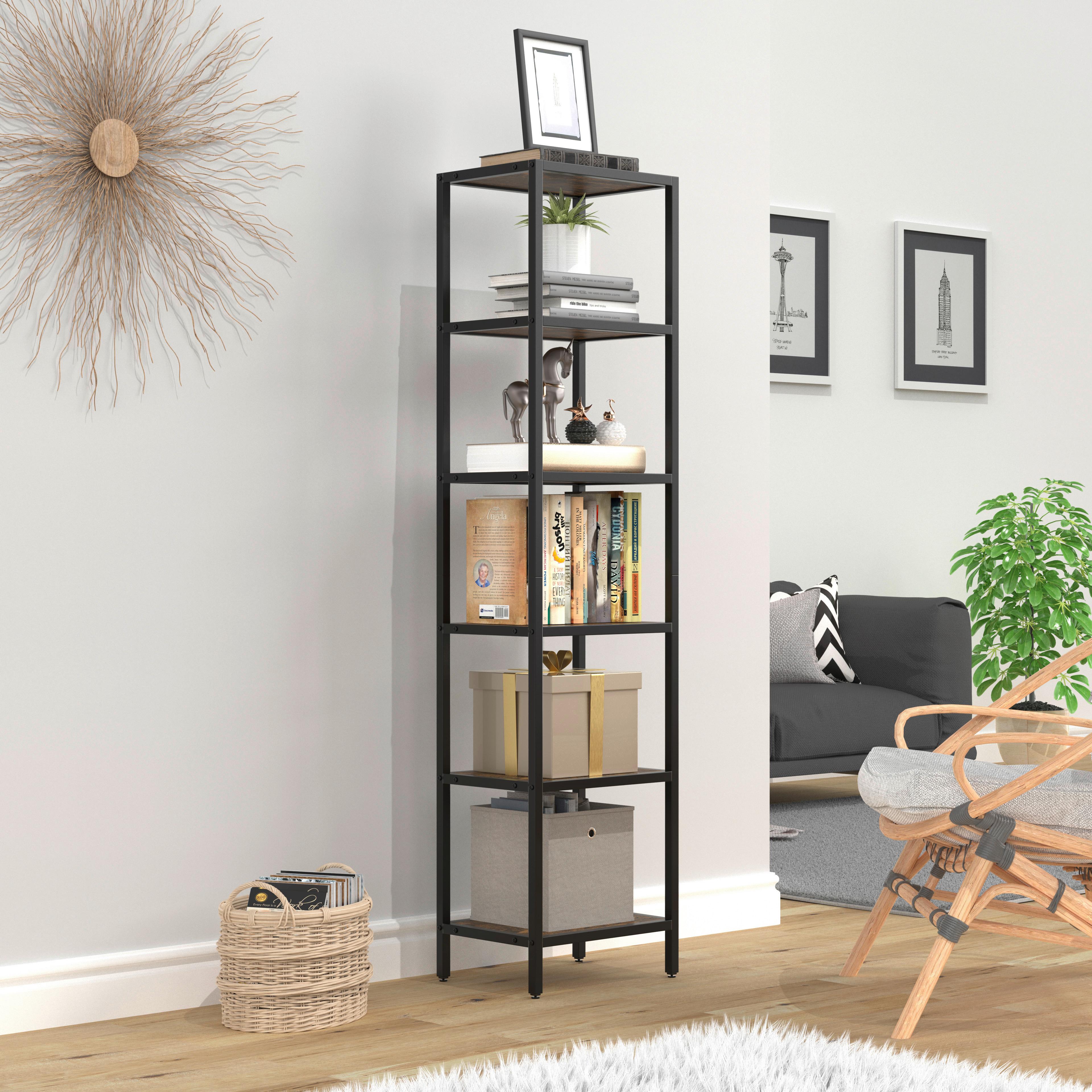 Vitrine Vinali Schwarz B: 40 Cm - Schwarz, Design, Holzwerkstoff/Metall (40/165/30cm) - MID.YOU