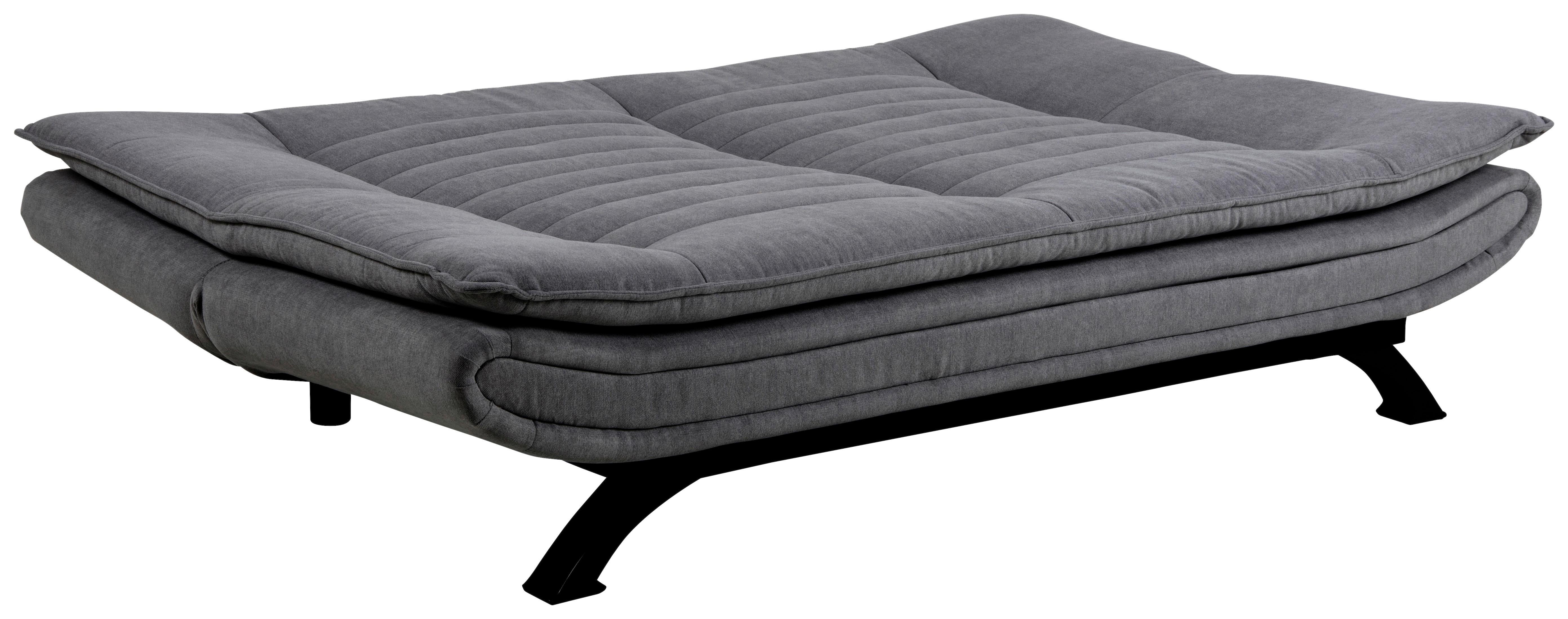 2-sitzer-sofa Mit Schlaffunktion Faith Grau - Dunkelgrau/Schwarz, Design, Textil (196/91/98cm) - MID.YOU