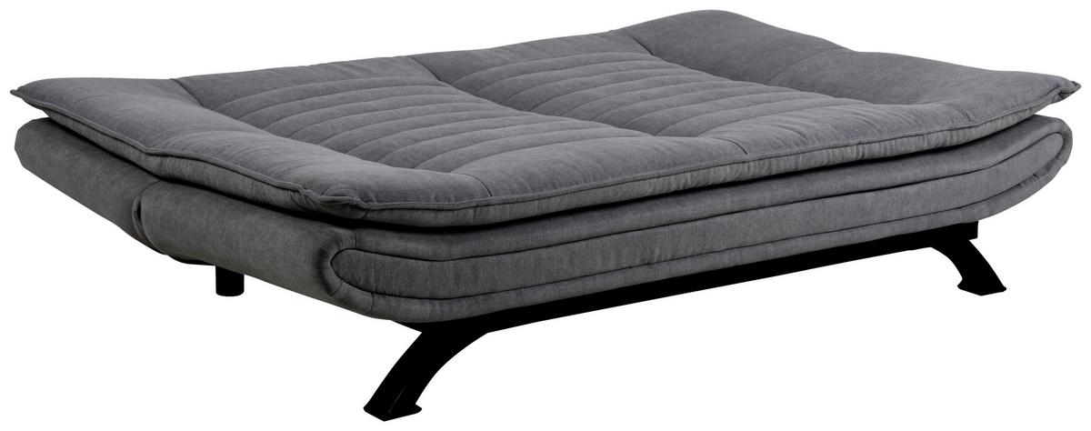 2-sitzer-sofa Mit Schlaffunktion Faith Grau - Dunkelgrau/Schwarz, Design, Textil (196/91/98cm) - MID.YOU