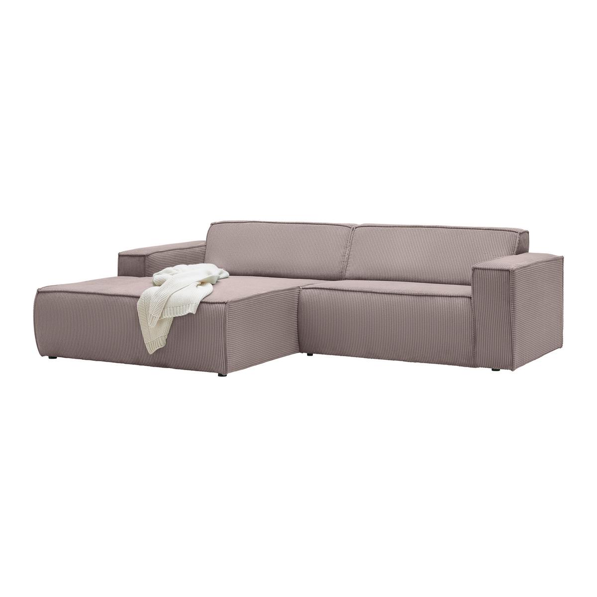 Rohová sedačka LOFT, ľavá, sivohnedý menčester - sivohnedá/čierna, Modern, textil/plast (172/75/265cm) - Mömax
