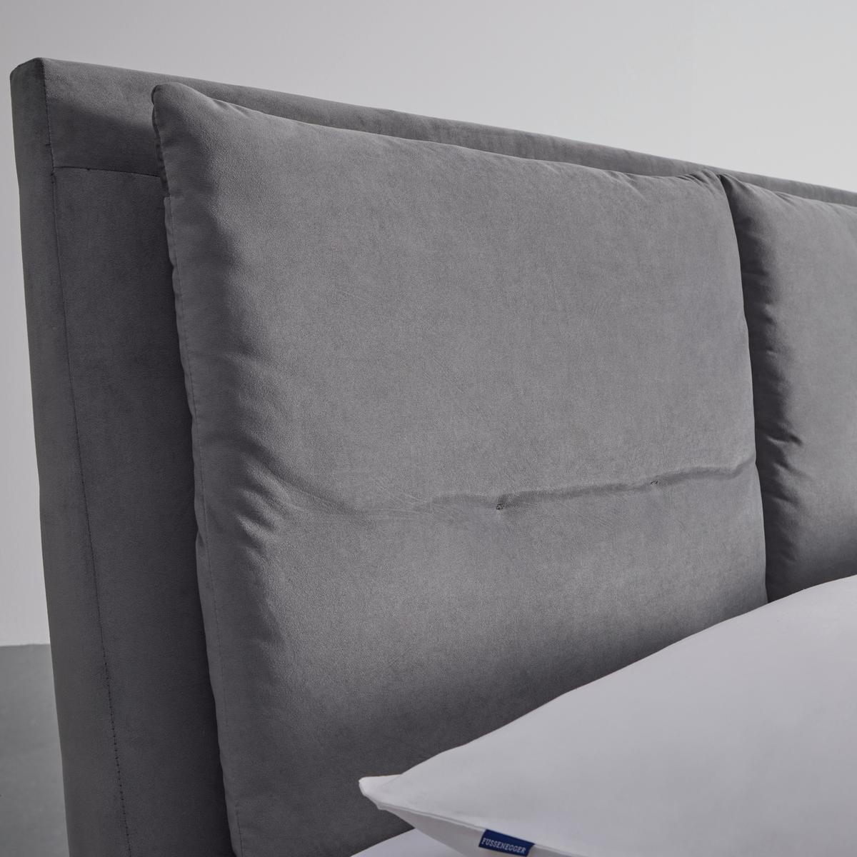 Čalouněná postel LUISA, 180x200, tmavě šedá - tmavě šedá/barvy chromu, Moderní, kov/dřevo (180/200cm) - Livetastic