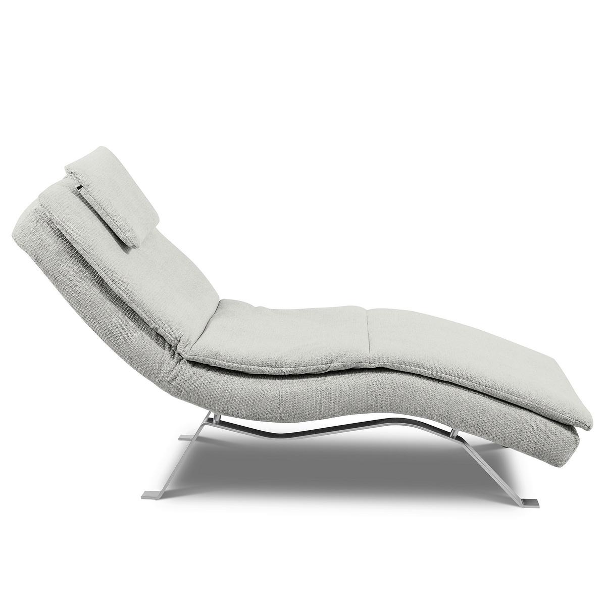 RELAXLIEGE Grau B: 65 cm - Silberfarben/Grau, Design, Textil (65/95/171cm) - Celina Home