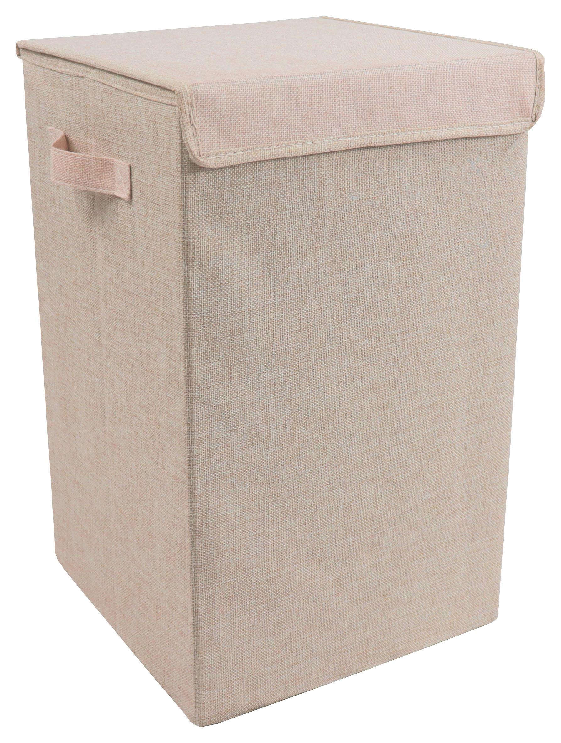 Wäschekorb Dreso M Creme 30x50x30 Cm - Creme, MODERN, Textil (30/50/30cm) - MID.YOU