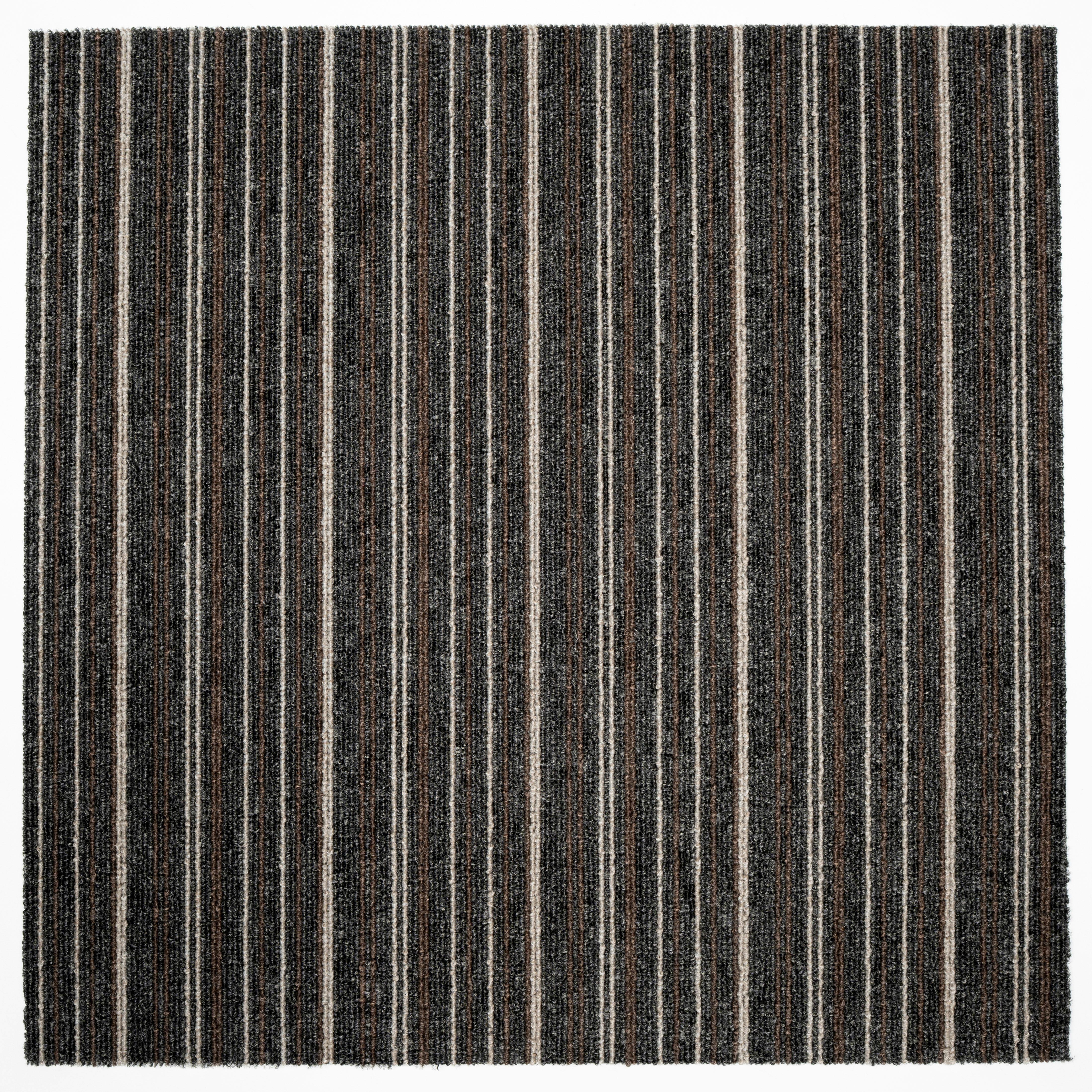 Teppichfliese Grau/Beige Astra 50x50 cm Florhöhe 3 mm - Beige/Schwarz, Basics, Textil (50/50cm)