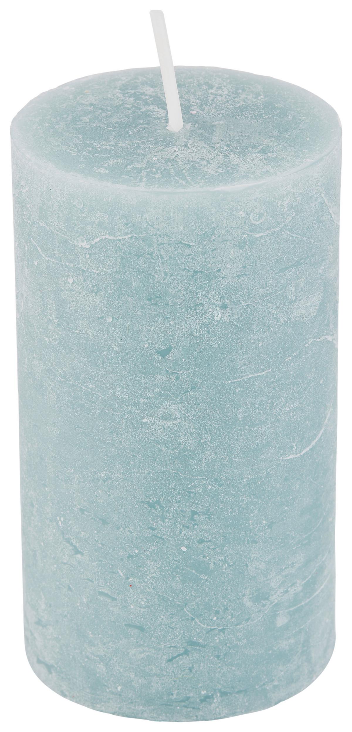 Stumpenkerze Saphira Salbeifarben Ø/H: 6,8/12 cm - Grün, Basics (6,8/12cm) - Ondega