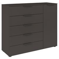 Kommode 120 Cm Flipp Graphitfarben - Schwarz/Graphitfarben, MODERN, Holzwerkstoff (120/100/42cm) - Rauch Möbel