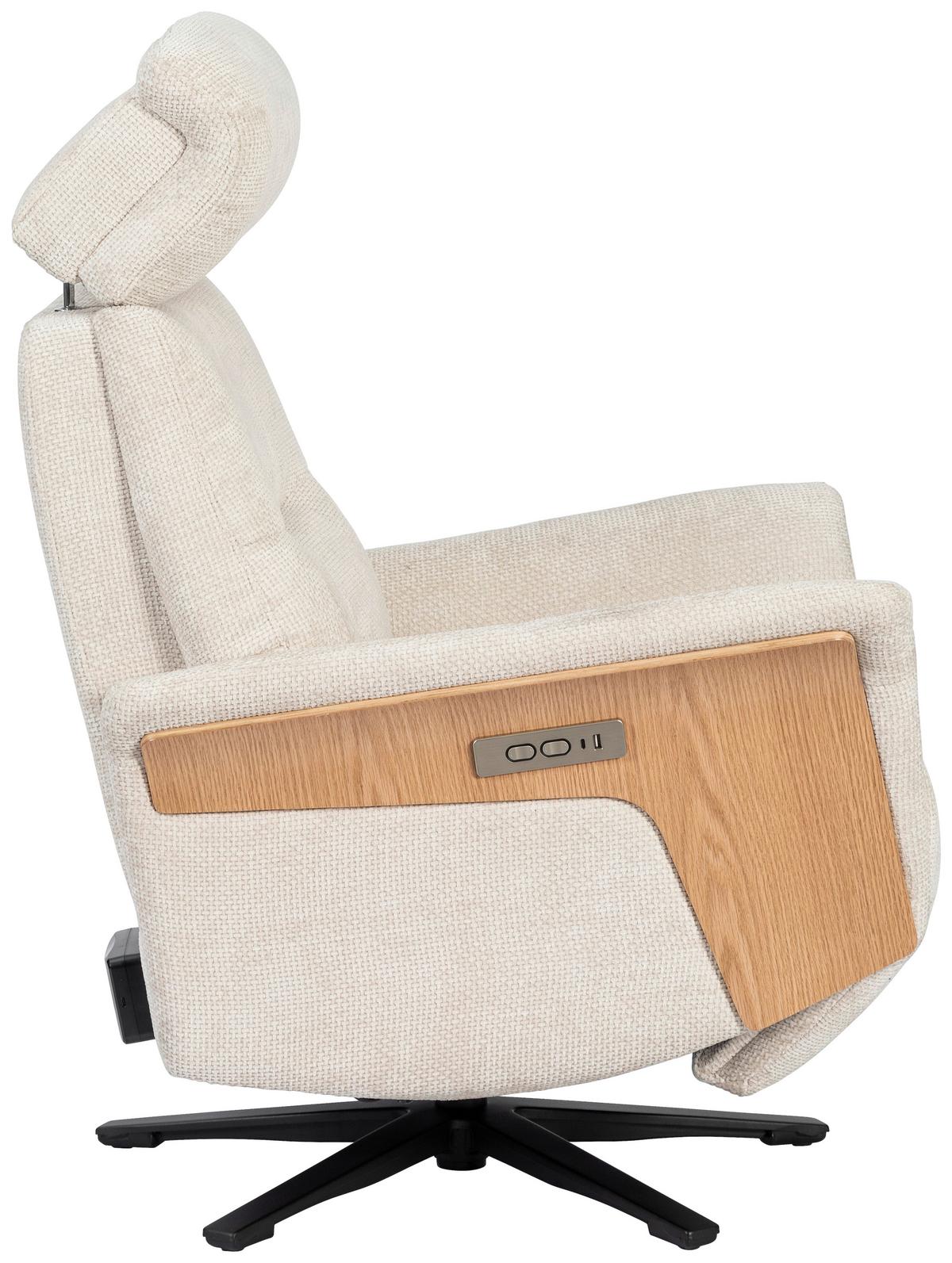 Fernsehsessel Rio - Eichefarben/Beige, MODERN, Holz/Textil (75/106/87cm)