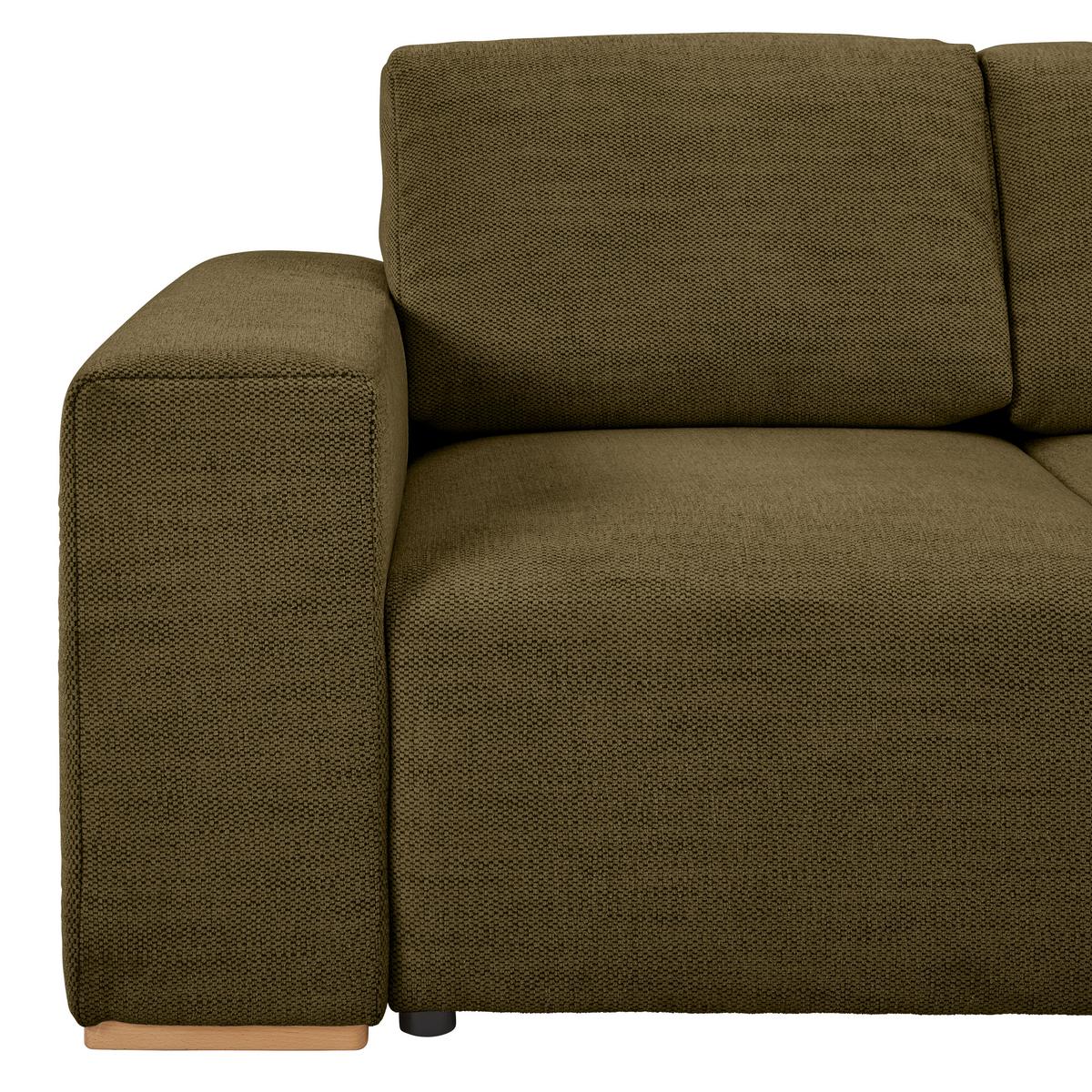Wohnlandschaft Vouge Grün U: 283x371x208 Cm - Buchefarben/Schwarz, KONVENTIONELL, Textil (283/371/208cm) - Livetastic