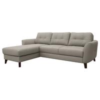 Ecksofa Nordic Plantinfarben S: 168x238 cm - Platinfarben/Buchefarben, Design, Leder/Textil (168/238cm) - Livetastic