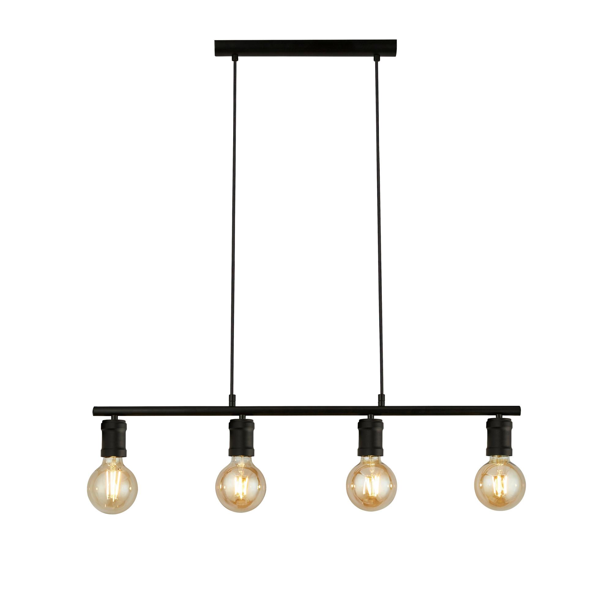 HÄNGELEUCHTE DANCE 4LT 45201-4BK - Schwarz, Basics, Metall (12/5.5/80cm)