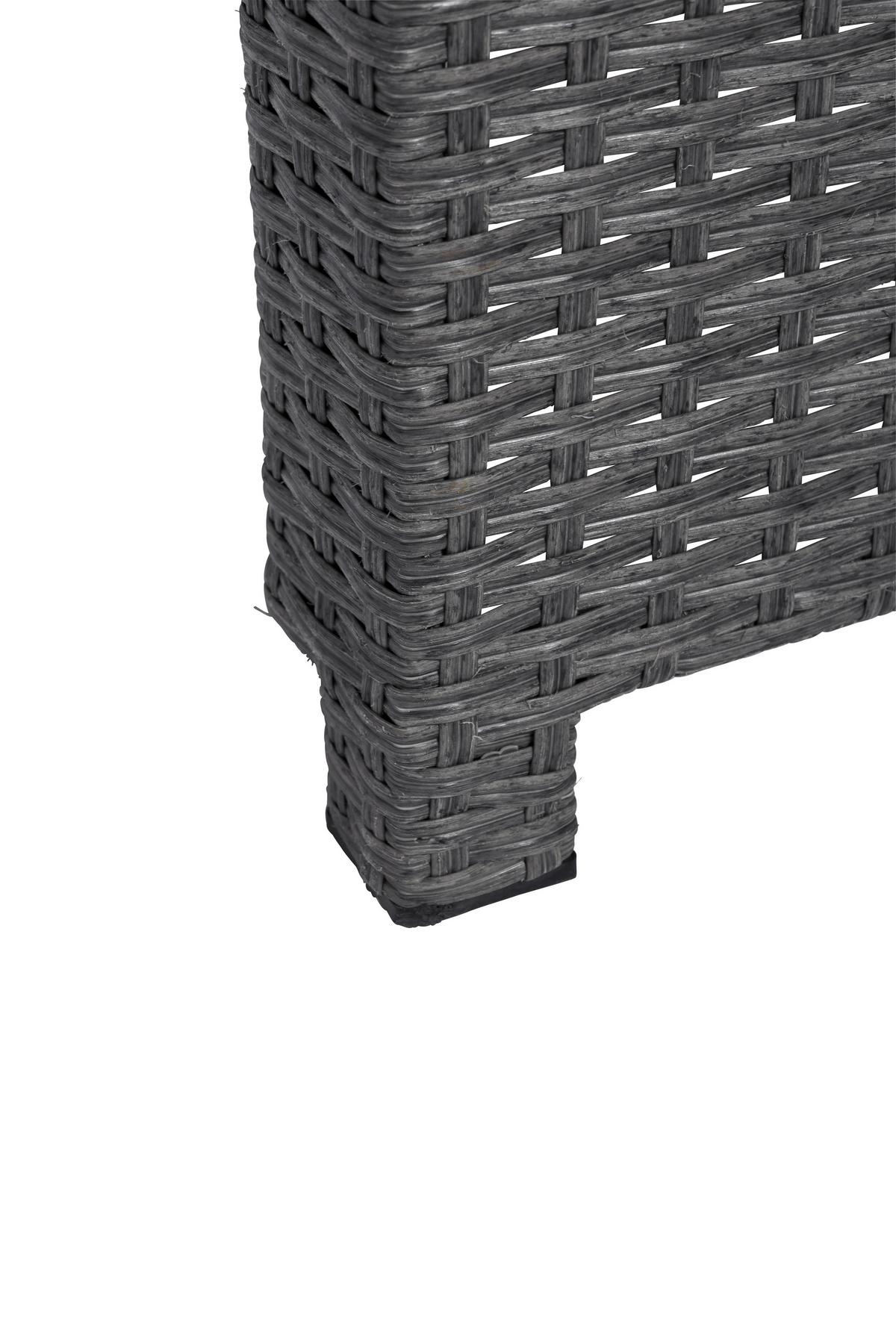 Loungesofa Bahia Rondo mit Kissen und Auflage - Braun/Grau, MODERN, Kunststoff/Textil (117/95/74cm) - Greemotion